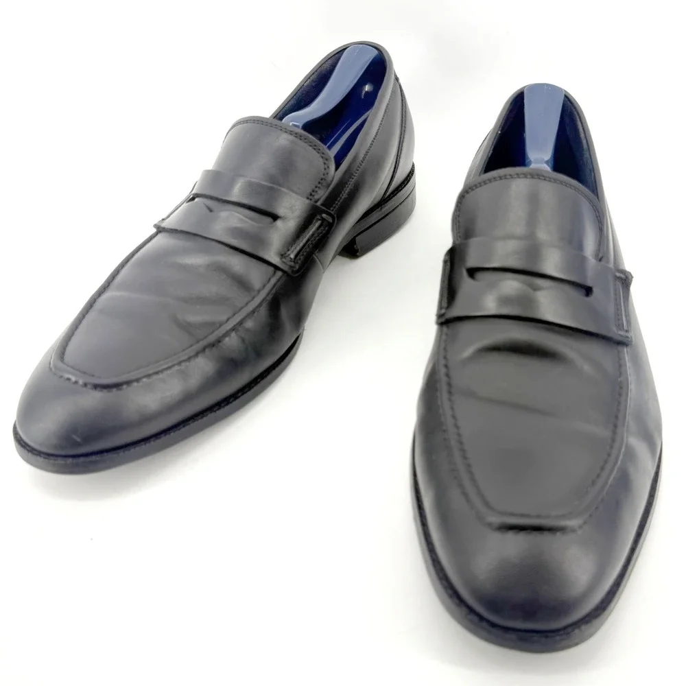 Cole Haan Warner Grand 360 Penny Loafers Men 11 Blk Leather Dress Shoes British